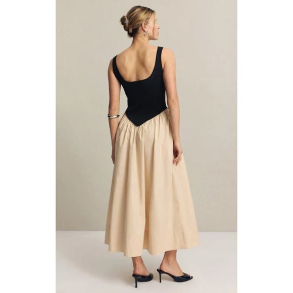 Ronny Kobo Collective Combo Drop Waist Midi Dress Size M - Picture 3 of 9